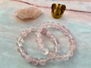 Rose Quartz Healing Crystals Bracelet