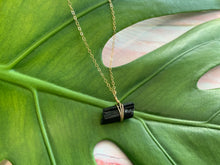 Load image into Gallery viewer, Raw Black Tourmaline Gemstone Healing Crystal Gold Filled Necklace