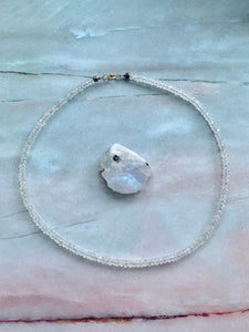 Dainty Moonstone Healing Crystal Gemstone Choker Necklace