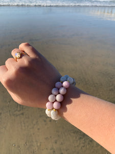 Moonstone and Kunzite Healing Crystal Bracelet