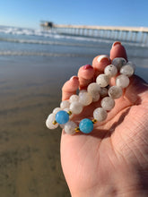Load image into Gallery viewer, Moonstone and Aquamarine Healing Crystal Bracelet