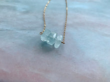 Load image into Gallery viewer, Blue Topaz Delicate Gemstone Gold Filled Necklace