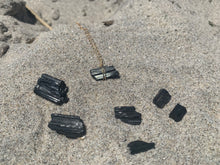 Load image into Gallery viewer, Raw Black Tourmaline Gemstone Healing Crystal Gold Filled Necklace