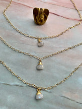 Load image into Gallery viewer, Moonstone Healing Crystal Gold Filled Heart Choker Necklace