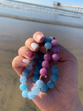 Load image into Gallery viewer, Aquamarine &amp; Lepidolite Healing Crystal Beads Bracelet