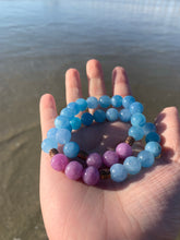Load image into Gallery viewer, Aquamarine &amp; Lepidolite Healing Crystal Beads Bracelet