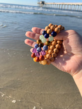 Load image into Gallery viewer, Chakra &amp; Sandalwood Healing Crystal Beads Bracelet