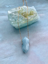 Load image into Gallery viewer, Double Terminated Aquamarine Gemstone Necklace