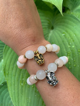 Load image into Gallery viewer, Ganesh Remover of Obstacles Orange Aventurine Gemstone Bracelet