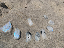 Load image into Gallery viewer, Raw Moonstone Healing Crystal Gold Filled Heart Necklace