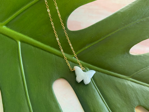Amazonite Gemstone Butterfly Dainty Pendant Necklace