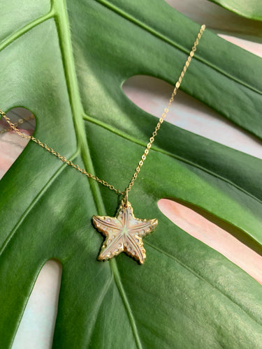 Mother of Pearl Starfish Pendant Necklace