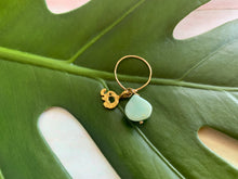 Load image into Gallery viewer, Gold Elephant Blue Peruvian Dainty Size 3.5 Knuckle Ring