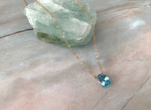 Load image into Gallery viewer, Grade AAA Blue Topaz Pear Shape Dainty Pendant Necklace