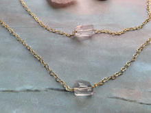 Load image into Gallery viewer, Rose Quartz Gemstone Healing Crystal Gold Filled Heart Choker Necklace