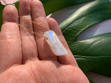 Load image into Gallery viewer, Raw Moonstone Healing Crystal Gold Filled Heart Necklace