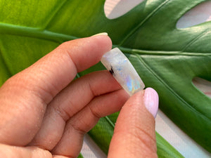Raw Moonstone Healing Crystal Gold Filled Heart Necklace