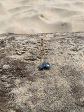 Load image into Gallery viewer, Labradorite Gemstone Whale Tale Dainty Pendant Necklace
